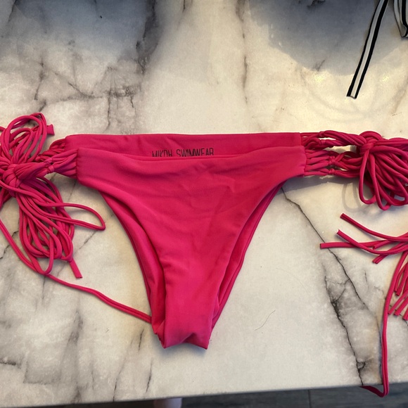 Mikoh pink string bikini bottom size small - Picture 1 of 3